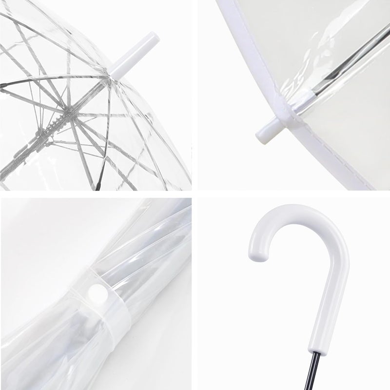RONIARE Clear Bubble Umbrellas for Rain Large Windproof Dome Umbrella for Weddings,Prom, Graduation and Outdoor Events for Men and Women - Image 4
